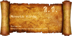 Novota Virág névjegykártya